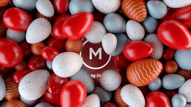 Happy Easter Eggs & Spring. Logo Opener. Premiere Pro Templates