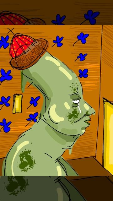 рисование. #арт #диджиталарт #рисование #анимация #страх #жуть #монстры #видео #движение #сюр #рыба