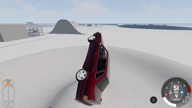 Полет с трамплина  Краш-тест ВАЗ 2115 в BeamNG.drive!