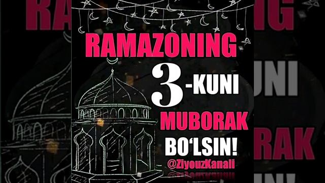 . RAMAZON ING. 3 KUNI MUBORAK BOLSIN