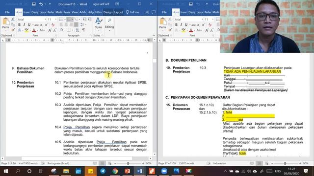 Kupas Klausul Instruksi Kepada Peserta Dokpil Tender Barang Jasa Lainnya PART 1