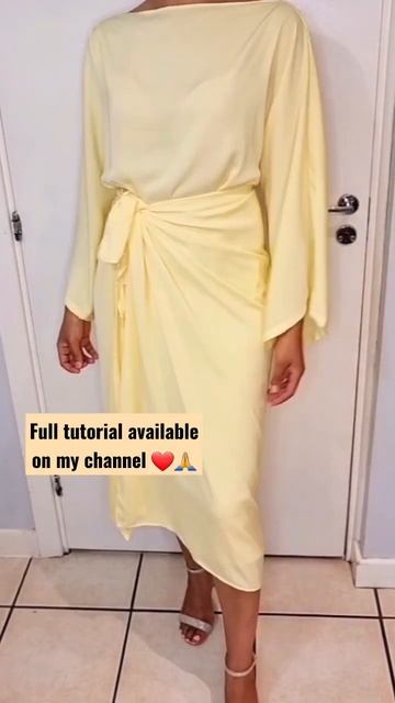 Wrap Dress Tutorial #shorts #short #shortsvideo #wrapdress #diydress #howto #diydress #sewing