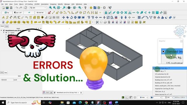 Freecad 2D To 3D Floor Plan - Simple Trick