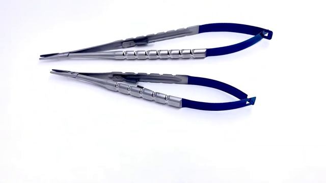 Иглодержатель микрохирургический Кастровьехо (Castroviejo) TC Round Blue