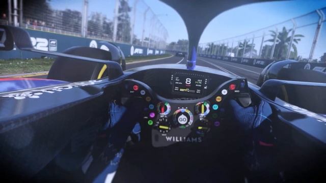 F1 2022 Realism Mode - Alexander Albon's Helmet Cam Onboard At Melbourne - Australian GP