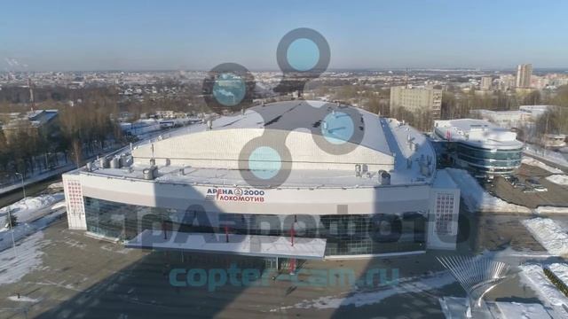 Вид с высоты на Арену 2000 в Ярославле. Зима. Аэросъемка (5)