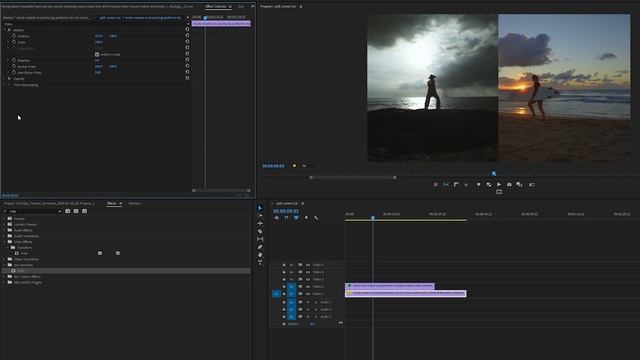 Easy Quick Split Screen Effect - Adobe Premiere Pro TUTORIAL