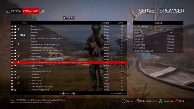 Ps4 Pro | DayZ | Gorilla Gaming | Livonia | Faction Wars | Lonewolf