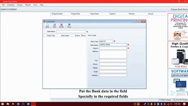 779081 SMART CHECK WRITER - How To Add/edit Banks
