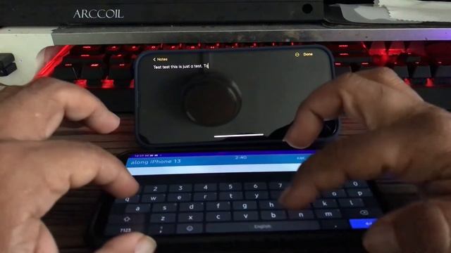 I Use Samsung S22 Plus As Bluetooth Touch Keyboard For My IPhone 13 Android App