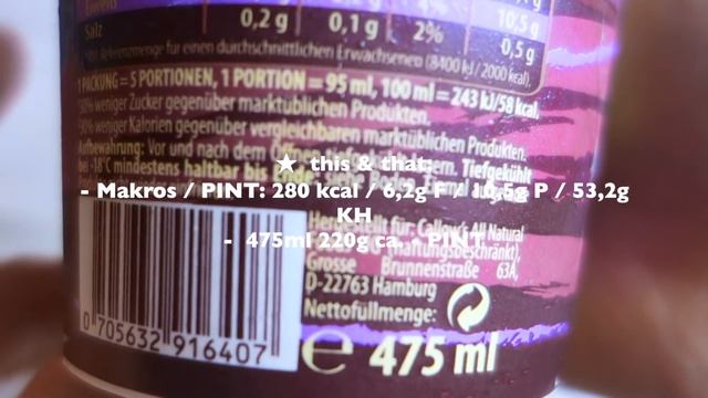 NEU In DE! CALLOW’S Dark Chocolate 280 Kcal / Pint — TEST