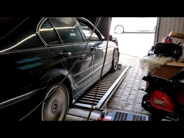 BMW E46 Dyno Stock M54B30 + SS Exhaust + Custom Chip