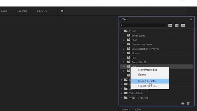 How To Import Presets In Adobe Premiere Pro