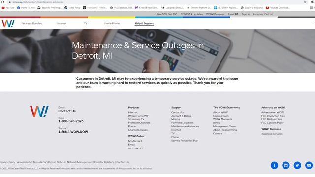WOW Internet Outage - WOW Internet Down - Wowway Outage