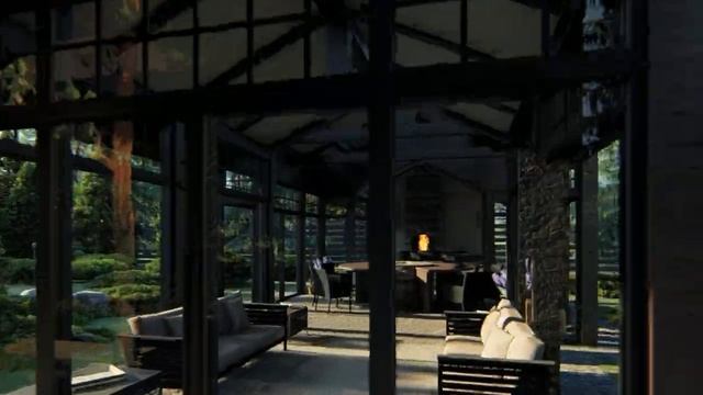 Беседка-барбекю в альпийском стиле