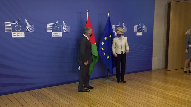 Ursula Von Der Leyen Receives His Majesty King Abdullah II Al Hussein, King Of Jordan