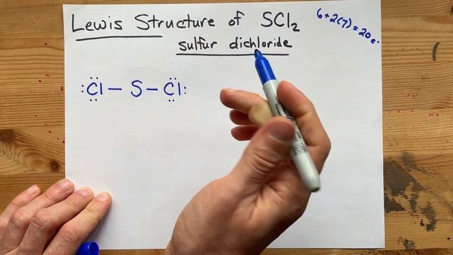 Lewis Structure Of SCl2 (sulfur Dichloride)