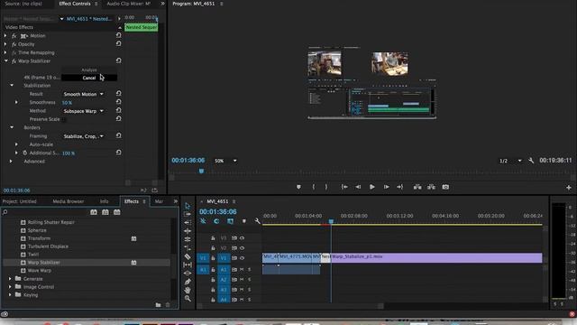 Fix Shaky Video In Adobe Premiere CS6/CC