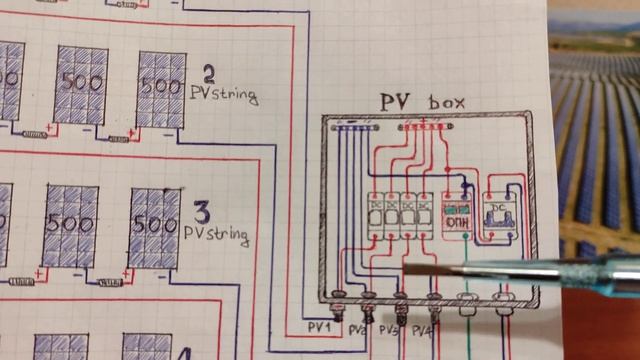 ☀⚡🔌💡 Схема сонячної електростанції СЕС та підключення PV бокса постійного струму DC. 💡🔌⚡☀