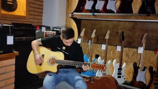 Обзор акустической 12-струнной гитары SQOE J20 Natural  SKIFMUSIC.RU