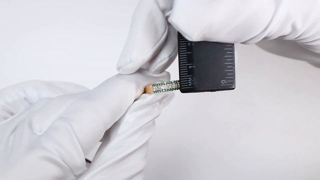 Золотое кольцо ТД Эстет с фианитом и гидротермальным изумрудом 01К215948-6