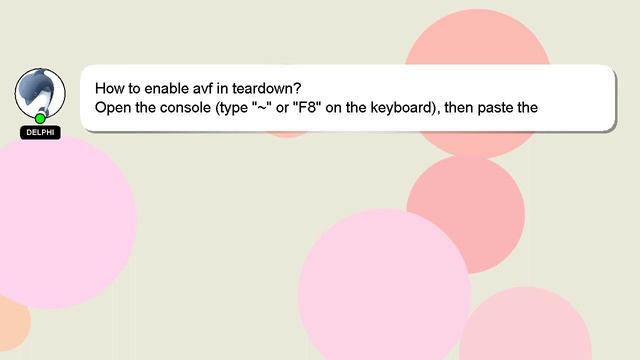 How To Enable Avf In Teardown?