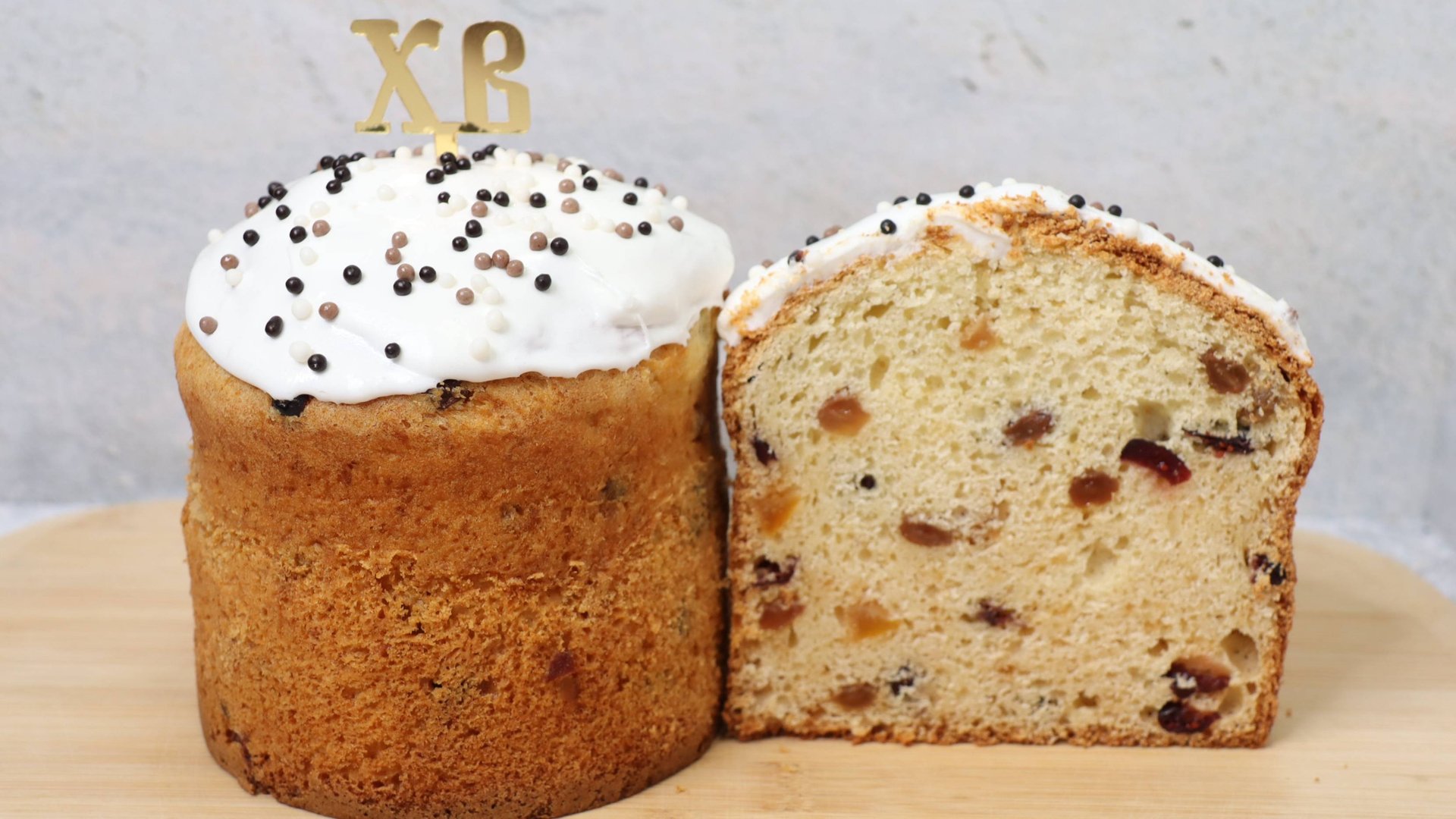 Кулич на творожном тесте без дрожжей | глазурь из маршмеллоу