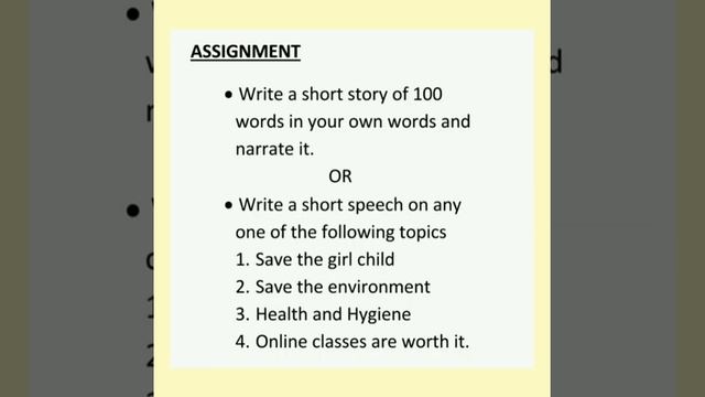 Class 9 English  Holiday Homework And Assignment  By Mrs Esther Massey