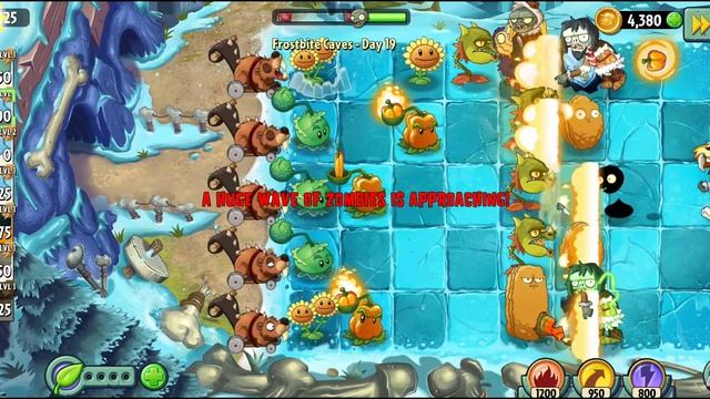 Уровень -19, Заледеневшие пещеры, Растения против Зомби-2