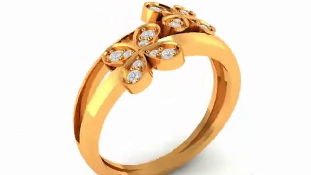 Sadie Twin Bloom Diamond Ring - 3D - Virani