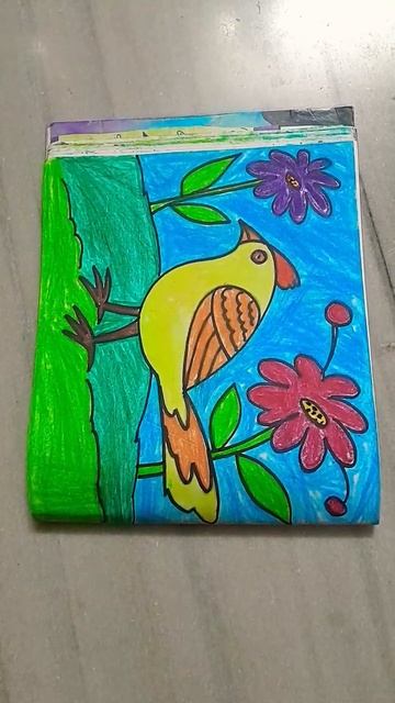 Little Drowing  #Bird# #🐤🌼🌻 #The Color Of A Five+year-old Child# 👍 # Subscribe #