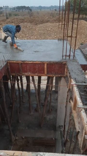 Slab Casting | Finishing Work Of RCC #construction #civilengineering #shortvideo #engineering