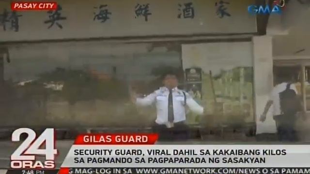 24 Oras: Security Guard, Viral Dahil Sa Kakaibang Kilos Sa Pagmando Sa Pagpaparada Ng Sasakyan