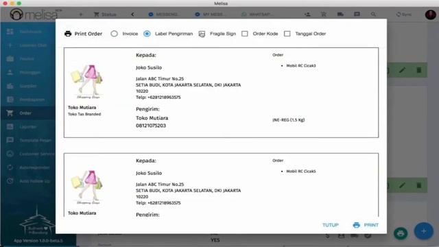 Paket Fitur Melisa 5