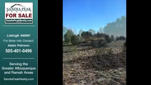 Ramah Real Estate Land For Sale. $6,500  - Adam Pehrson Of SandiaPeakRealty.com