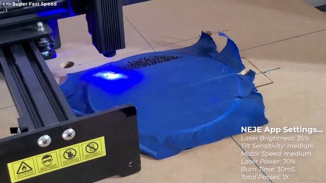Laser Engraved Hedgehog Sketch Using My NEJE Master 2 Machine