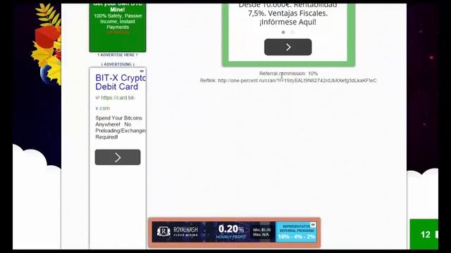 Биткоин кран One Percent каждый час от 600 до 1500 сатоши! 1
