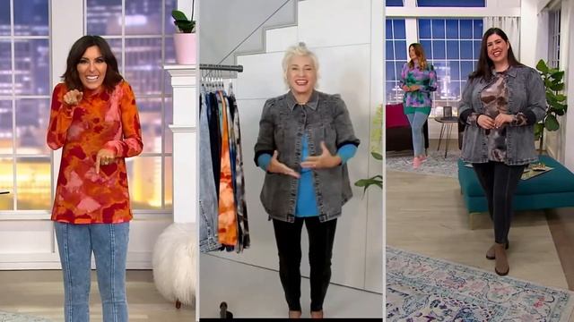LOGO Layers By Lori Goldstein Tie-Dye Mesh Mock-Neck Top On QVC