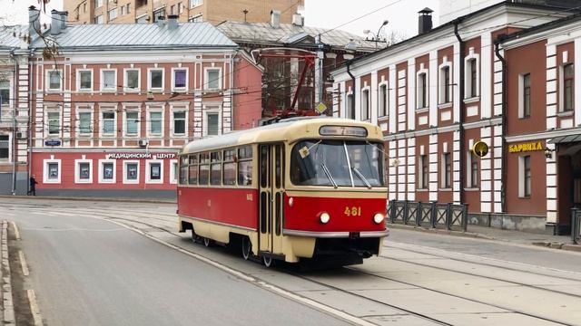 125-летие Московского трамвая. Парад трамвайных вагонов.