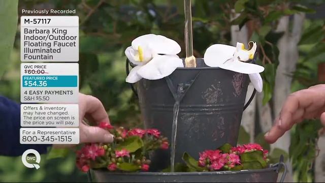 Barbara King Indoor/Outdoor Floating Faucet Illuminated Fountain On QVC