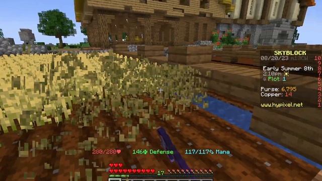 Сколько пшеницы можно собрать с одного ПЛОТА I Hypixel I Minecraft