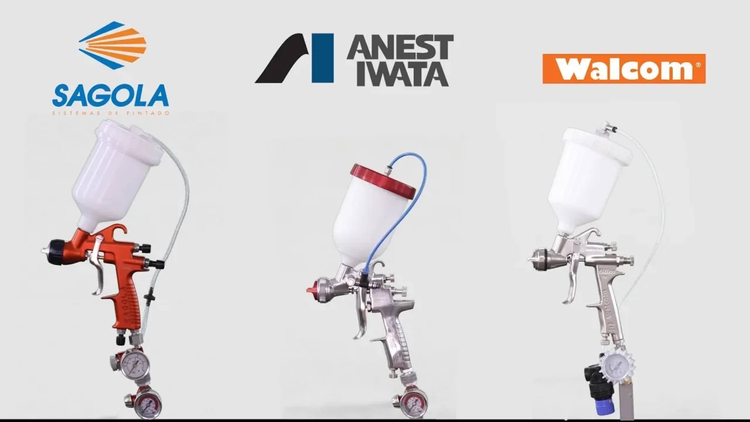 Тест и сравнение Walcom Slim HTE HD, IWATA AZ3 CONCEPT AIR GUNSA, SAGOLA 3300 HD