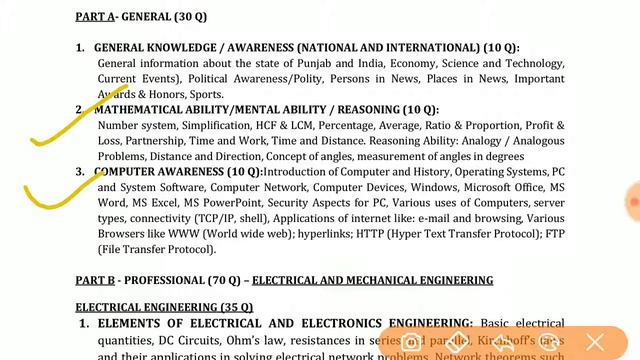 Syllabus And Exam Pattern Of Junior Engineer Mechanical/electrical