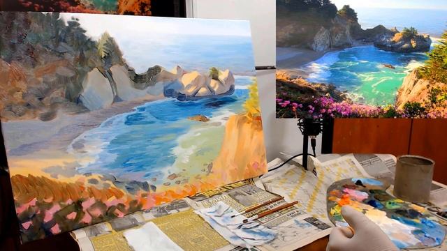 УРОК по РИСУВАНЕ - Море - Видео 6