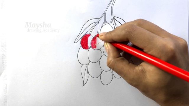 How To Draw Lichi. All Over Design For Bedsheet/table / Cushion Cover.