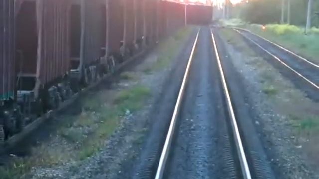 Train Meet At Vorobetskaya Station/tower / Скрещение по ст. Воробецкая