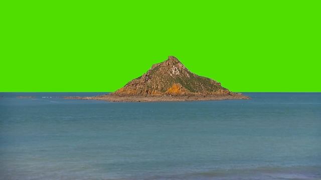 Island In Sea, Green Screen Video, Chroma Key - Filmora Assets