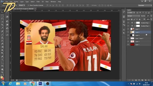 Mohamed Salah FIFA 18 Thumbnail Speedart