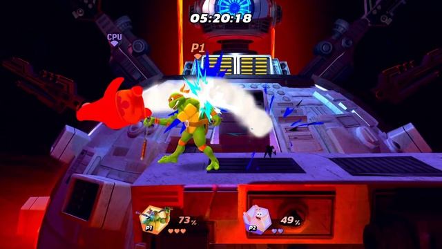 MICHELANGELO Vs PATRICK (Lvl 9) Hardest Difficulty! Nickelodeon All-Star Brawl.