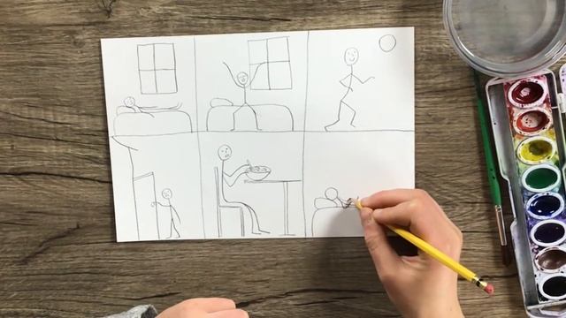 Color As Time Of Day Comic Strip (all Ages/foundations)